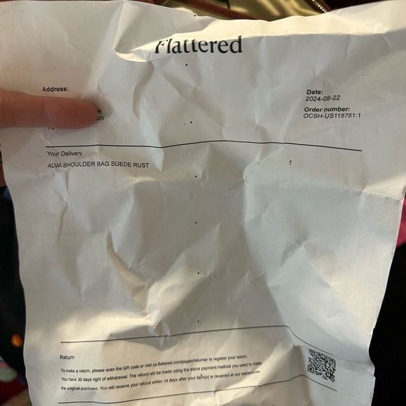 Flattered Alva Suede Shoulder Bag Rust - Picture 15 of 15